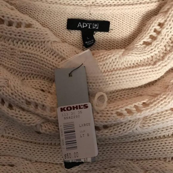 NWT - Apt 9 Off the Shoulder Sweater (Large) - Picture 3 of 3